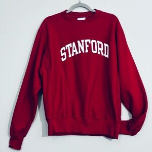 Champion Red Stanford Crewneck Sweatshirt